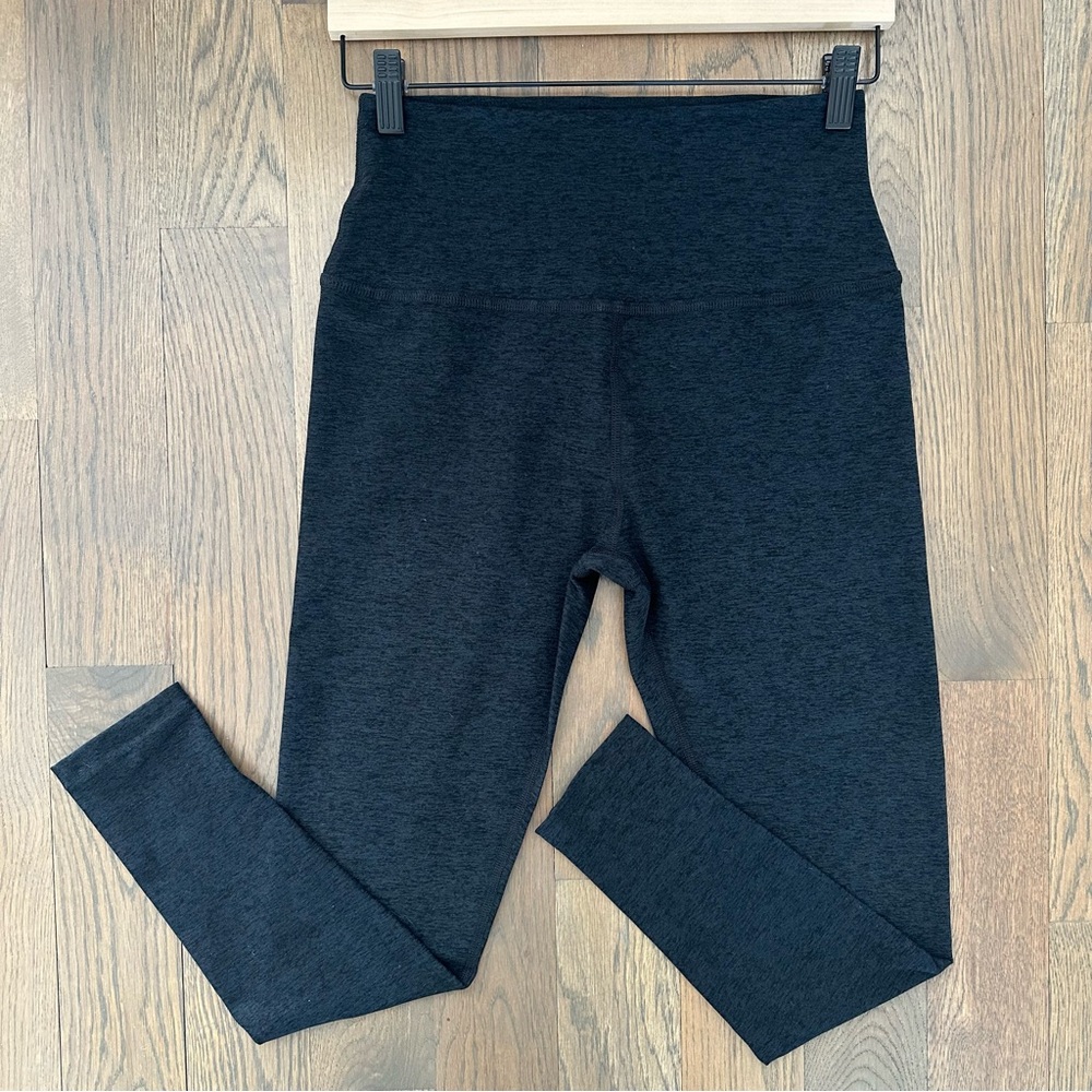 NWOT Beyond Yoga Spacedye High Waisted Midi Legging Darkest Night Size Large